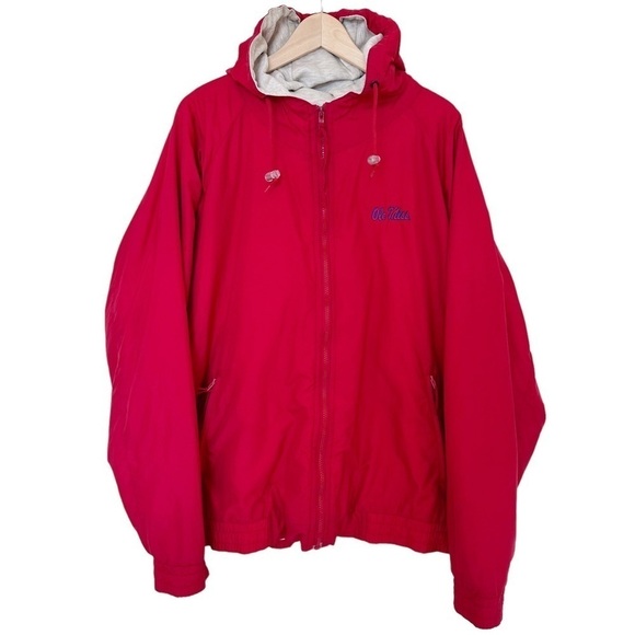 Vintage Ole Miss Red Nylon Jacket Size XL - Picture 8 of 9